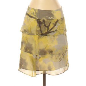 The Limited Yellow & Mauve Watercolor Skirt